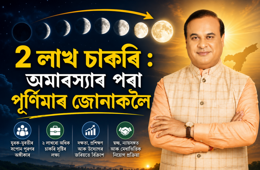 ২ লাখ চাকৰি  : অমাবস্যাৰ পৰা পূৰ্ণিমাৰ জোনাকলৈ